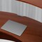 Linea Italia Curved Reception Desk with Counter, Clear Panel, 72 inW x 32 inD, Cherry ZUC310 - alternate 7